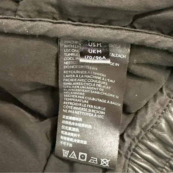 We The Free Faux Leather Quilted Bomber Jacket NWT - Picture 8 of 10